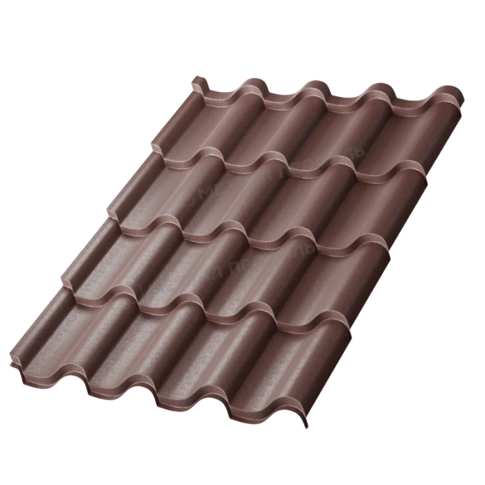 Металлочерепица Металл-Профиль Монтерроса-SL 0,5 VikingMP® E RAL 8017 Коричневый шоколад