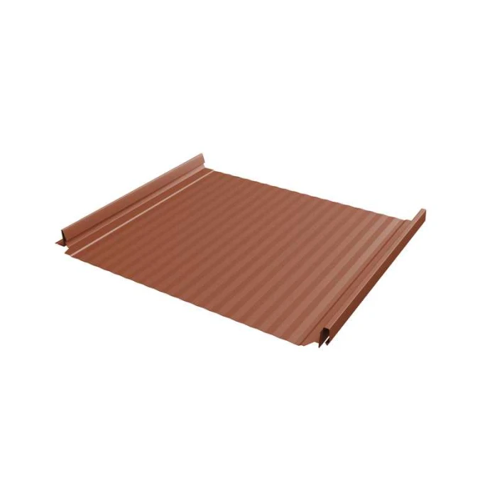 Фальцевая кровля Кликфальц Pro Gofr Grand Line 0,45 Полиэстер RAL 8004 Терракота