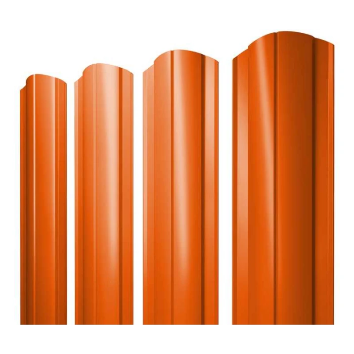 Штакетник Круглый фигурный Grand Line 0,45 Полиэстер RAL 2004 Оранжевый